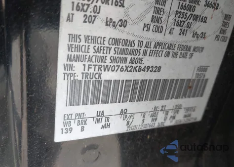 2002 Ford F-150 Lariat/Xlt from USA, damaged, VIN 1FTRW076X2KB49328